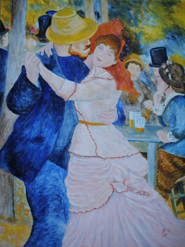 tanzendes Paar gemalt nach Renoir