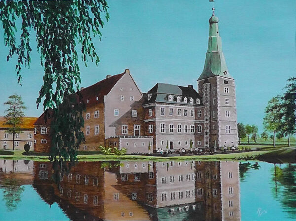 Schloss Raesfeld spiegelt sich im Wasser
