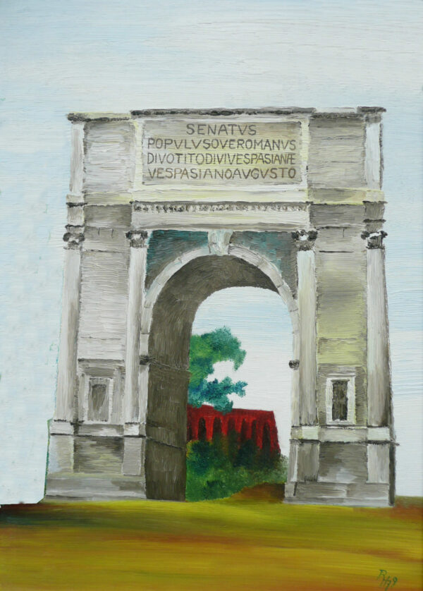 Titusbogen in Rom mit Blick zum Palatin