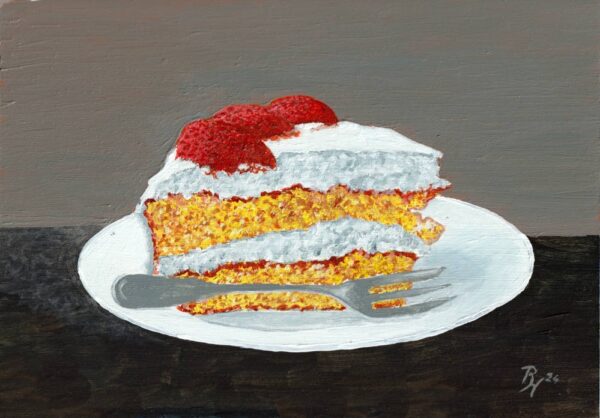 ST042 Sahnetorte 21x30cm, Acryl auf Holz